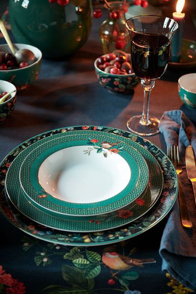 Winter Wonderland Diep Bord Groen 21.5 cm