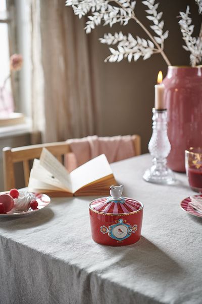 Love Birds Sugar Bowl Red/Pink