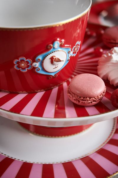 Love Birds Kom Rood 15 cm