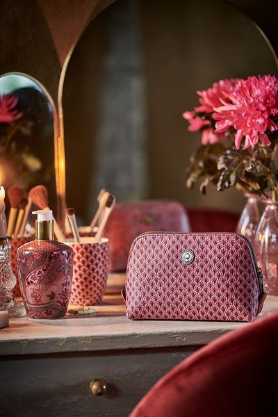 Cosmetic Bag Triangle Small Suki Pink