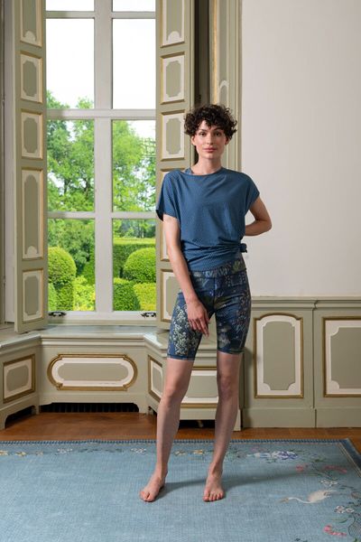 Kurze Sporthose Japanese Garden Blau