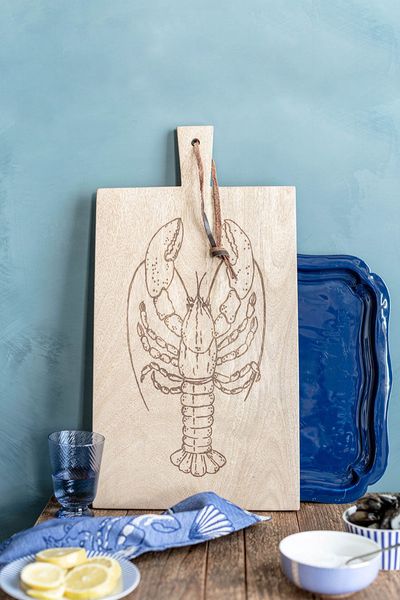 Wooden Tray Rectangular Lobster