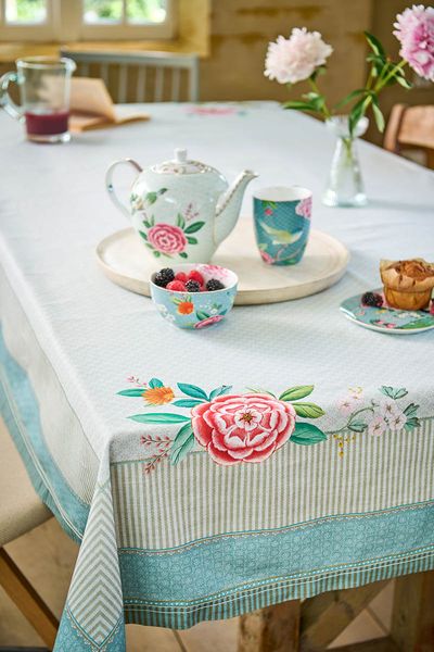 Blushing Birds Tablecloth Khaki