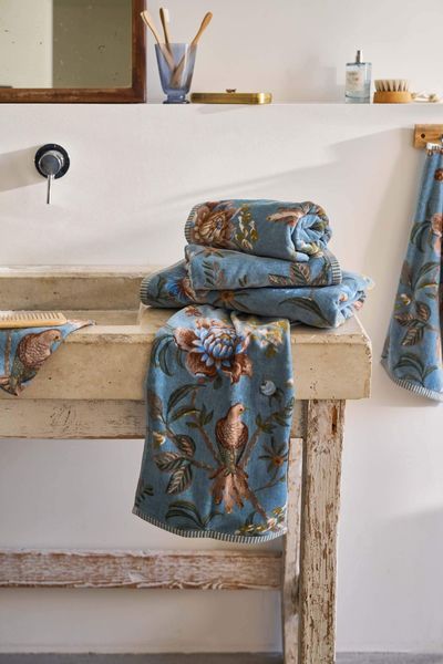 Bath Towel Secret Garden Blue 55x100cm