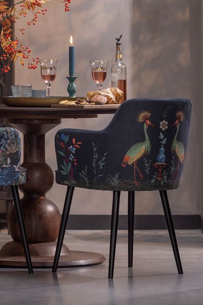 Stuhl Flirting Birds Blau
