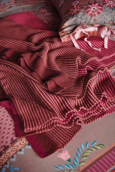 Throw Blockstripe Pink