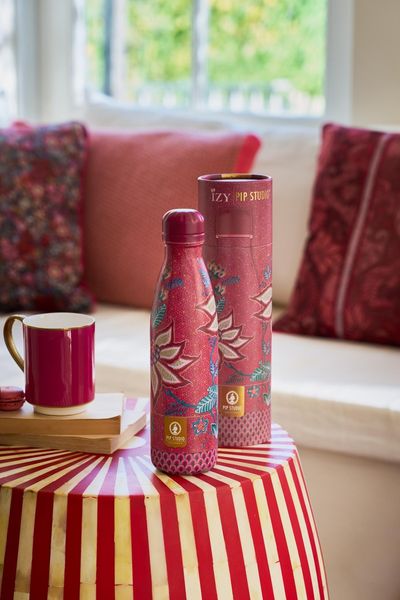 Flower Festival Thermosfles Donkerroze 500ml