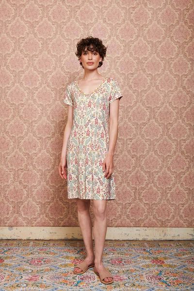 Nightdress Short Sleeve Primavera White