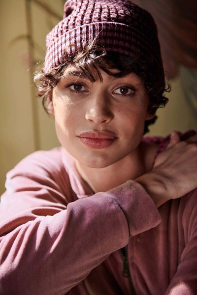 Beanie Stripe Lila