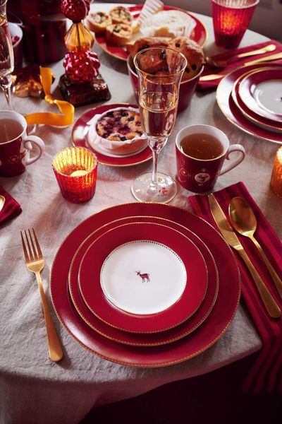 Assiette Love Birds Rouge Foncé 26.5cm