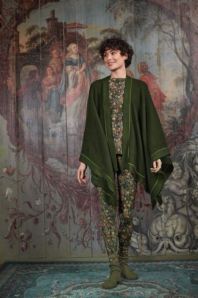 Top Long Sleeve Tutti i Fiori Dark Green