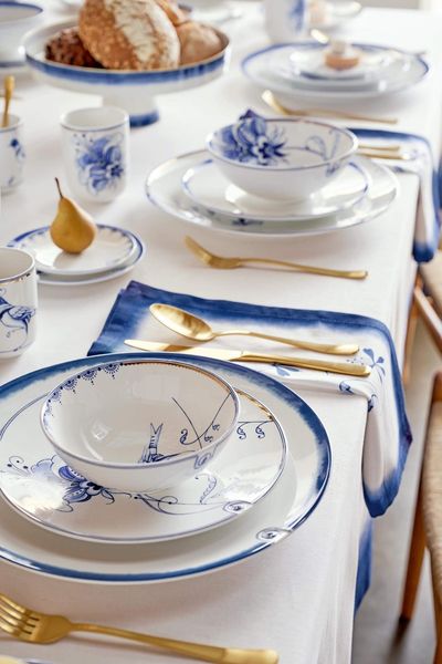Assiette Pip & The Blue Bird Dip Dye Blanc 30cm
