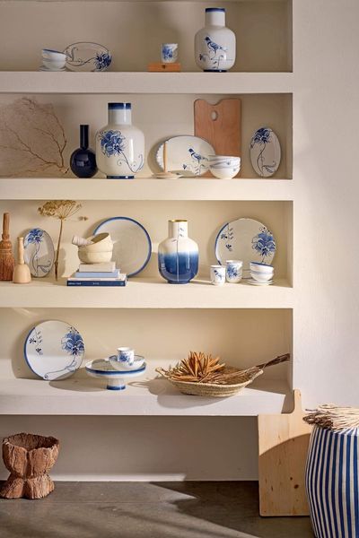 Assiette Ovale Pip & The Blue Bird Blanc 21.5cm