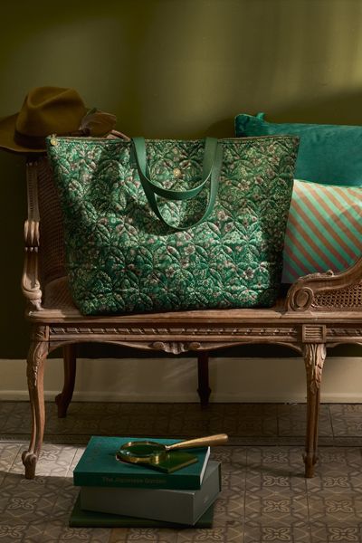 Tote Bag Tilda Groot Quilted Daisy Dreams Groen