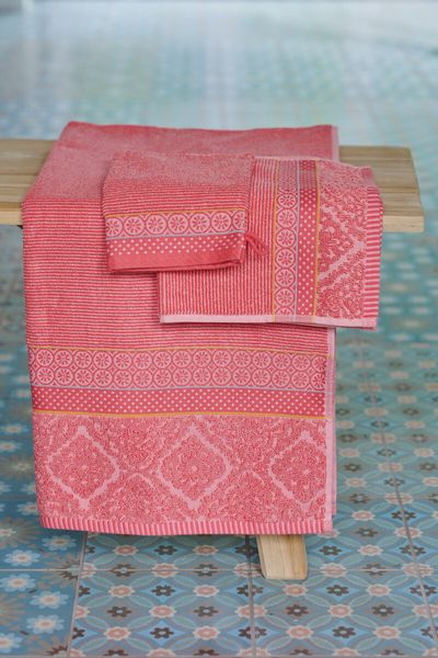 Washandje Set/3 Soft Zellige Koraal 16x22 cm