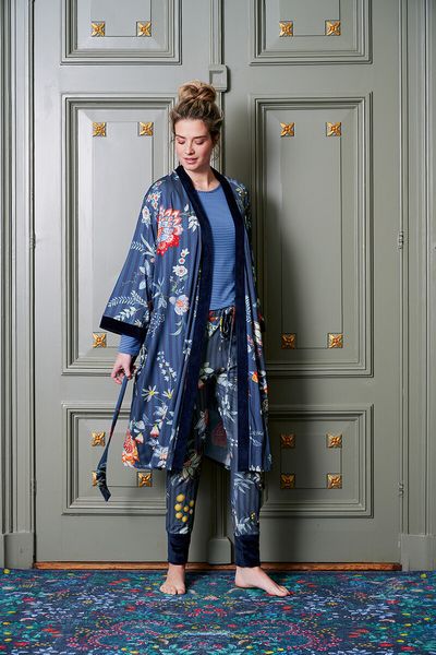 Kimono Flower Festival Big Donkerblauw