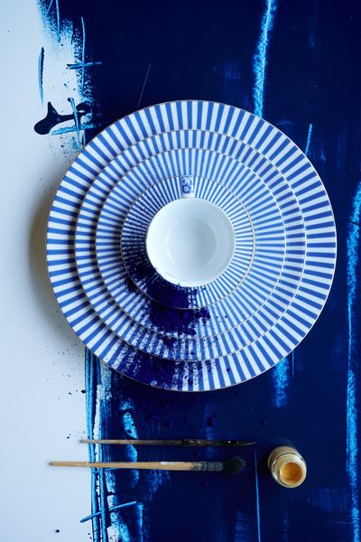 Royal Stripes Essteller Blau 26,5 cm