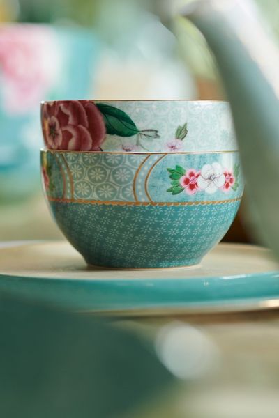 Blushing Birds Star Flower Bowl blue 9.5 cm