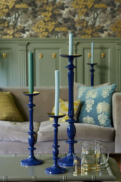 Candle Holder Blue 36 cm