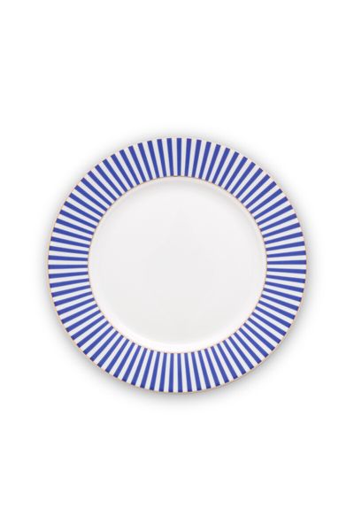 Royal Stripes Breakfast Plate Blue 21 cm 