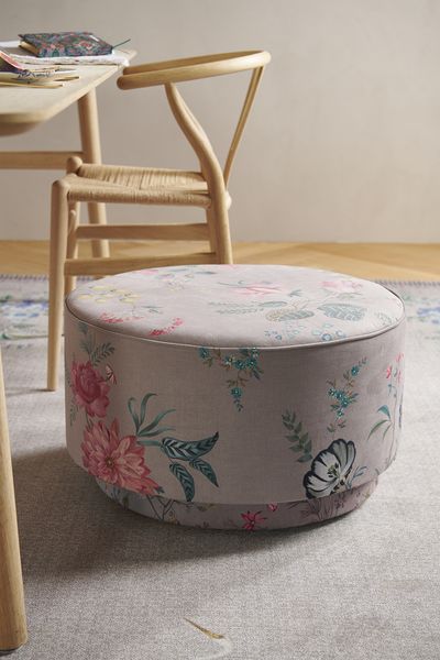 Grand Pouf Fleur Grandeur Kaki