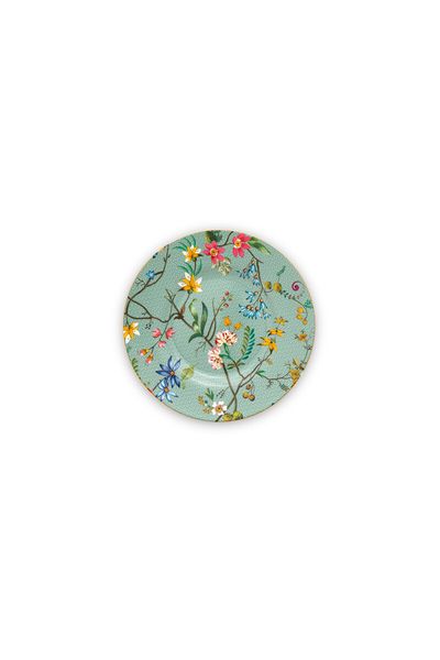 Assiette à Petits Fours à Fleurs Jolie Flowers en Coloris Bleu 12 cm
