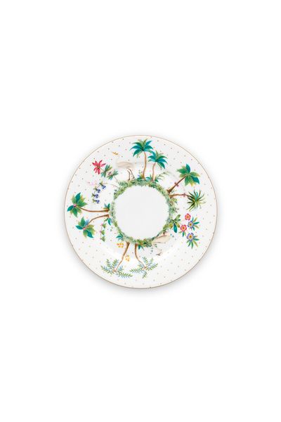 Assiette à Pois Jolie en Coloris Doré 17 cm
