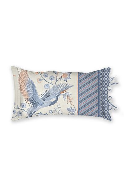 Cushion Rectangle Royal Birds Blue