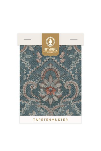 Tapetenmuster Saluti Denim Blau
