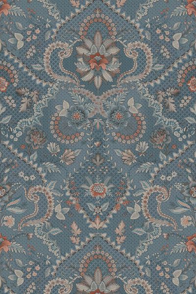 Pip Studio Saluti Vinyl Wallpaper Denim Blue