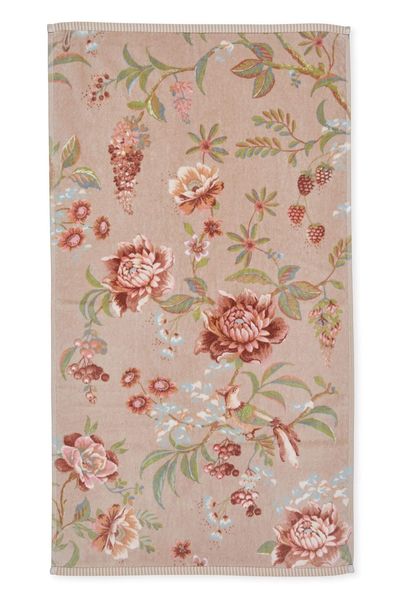 Badhanddoek Secret Garden Khaki 55x100cm