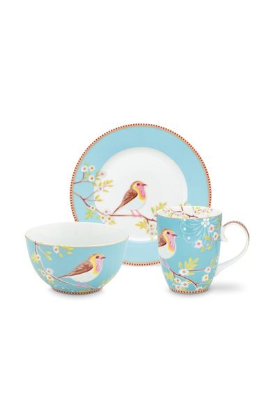 Early Bird Set of 3 Breakfast Set Blue