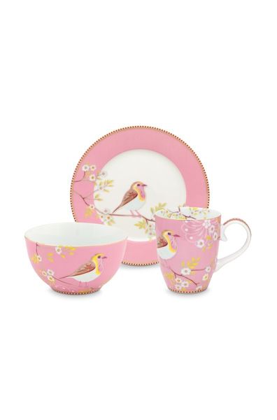 Early Bird Set of 3 Breakfast Set Pink