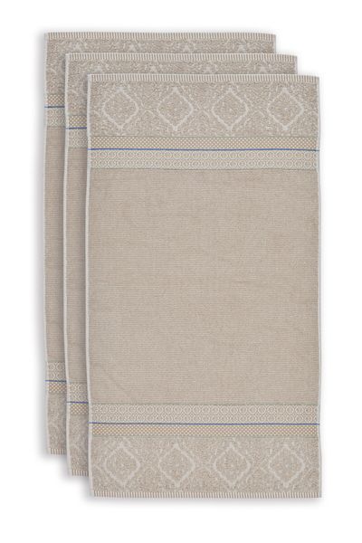 Bath Towel Set/3 Soft Zellige Khaki 55x100 cm