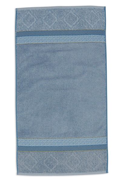 Badhanddoek Soft Zellige Blauw/Grijs 55x100cm