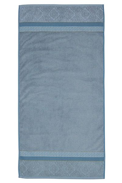 Grote Handdoek Soft Zellige Blauw/Grijs 70x140cm