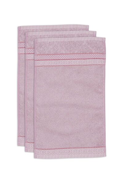 Lot de 3 Serviettes Invité Soft Zellige Lilas 30X50cm