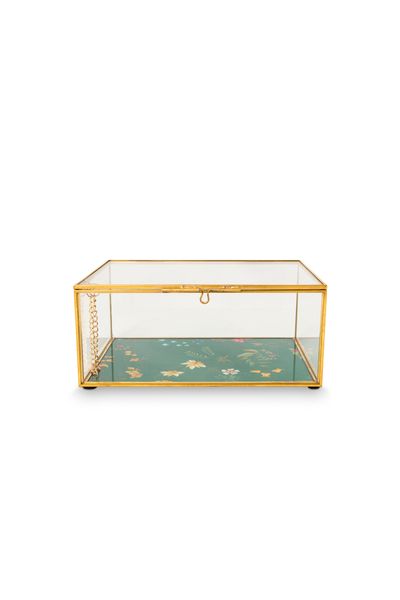 Aufbewahrungskiste Glas Gold S