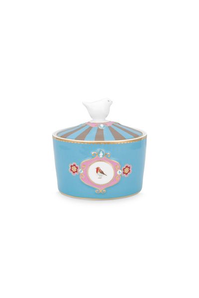 Love Birds Zuckerdose Blau/Khaki