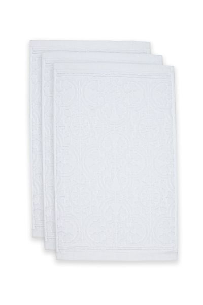 Lot de 3 Serviettes Invité Tile de Pip Blanc 30x50cm