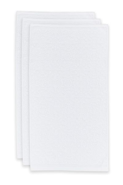 Lot de 3 Serviettes de Bain Tile de Pip Blanc 55x100cm