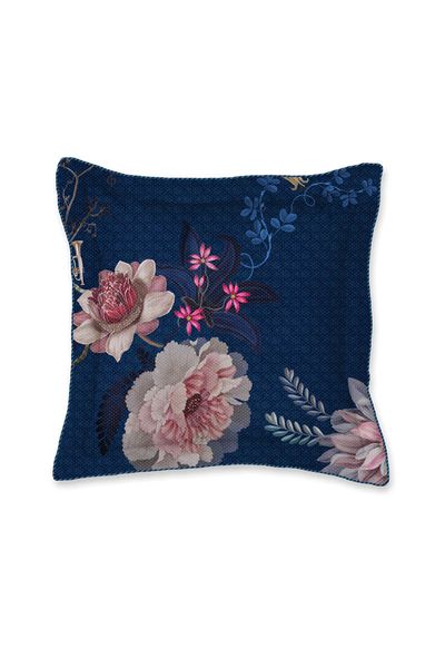 Cushion Square Tokyo Bouquet Dark Blue