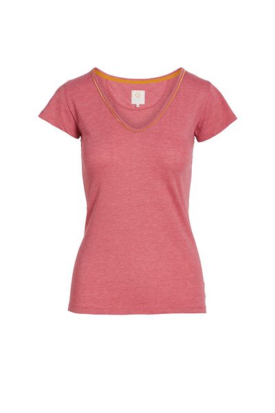 Top Korte Mouw Melee Roze