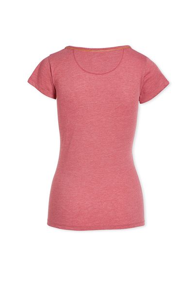 Top Korte Mouw Melee Roze