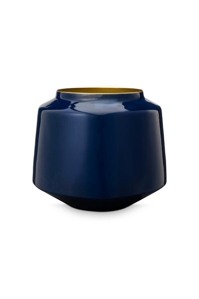 Metal Vase Blue 22 cm