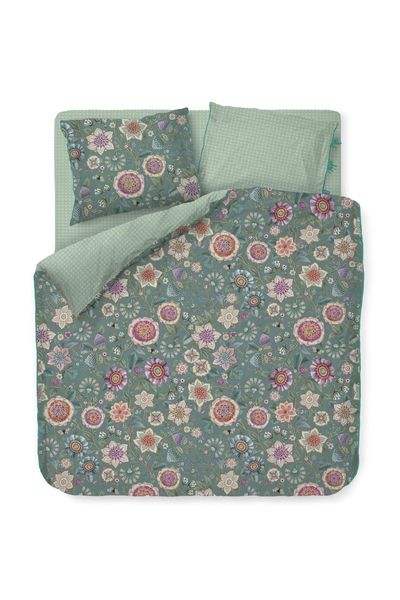 Housse de Couette Viva las Flores Vert