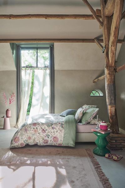 Housse de Couette Viva las Flores Blanc