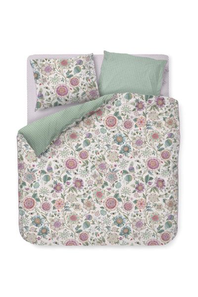 Housse de Couette Viva las Flores Blanc