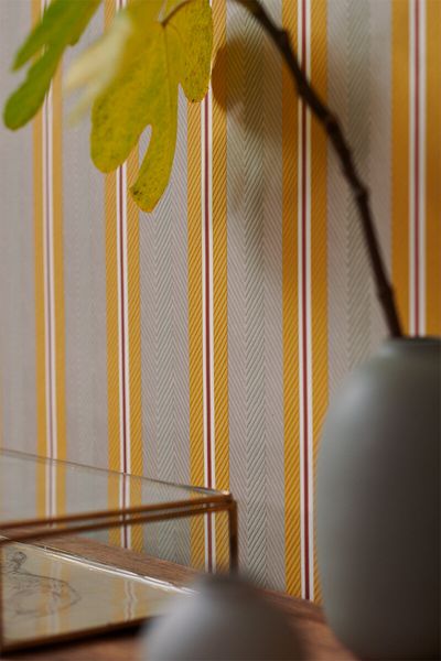 Pip Studio Blurred Lines Wallpaper Ocre / Caramel