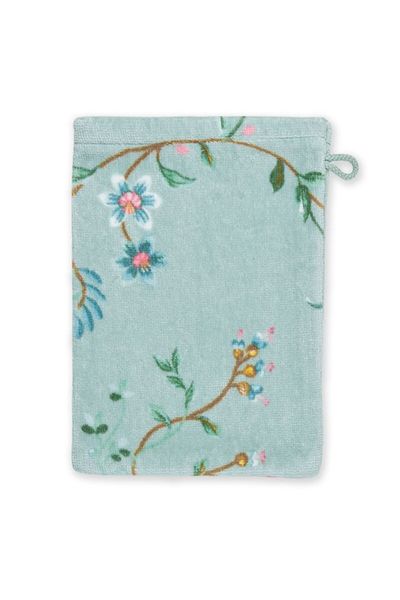 Waschlappen Les Fleurs Blau 16x22 cm